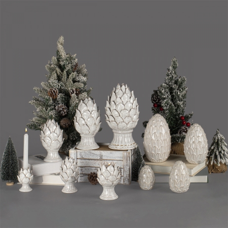 CERAMIC CANDLEHOLDER WHITE COLOR